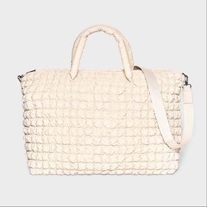 Athleisure Soft Puff Weekender Bag - A New Day™ Off White